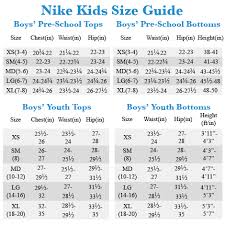 Nike Clothing Size Chart Youth Nike Shoes Youth Size