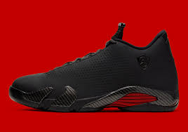 Jordan brand has styled its latest air jordan 14 retro in perforated leather in a quilted textile. Jordan 14 Se Black Ferrari Store List Sneakernews Com