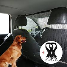 Igoods Backseat Pet Barrier Net With 2 Dog Car Seatbelt Safety Travel Car Pet Net Barrier Car Obstacle Mesh Dog Car Barr Pet Barrier Dog Car Barrier Suv Cars