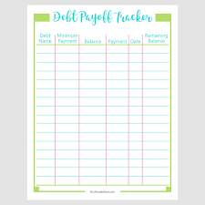 Debt Payment Tracker Lamasa Jasonkellyphoto Co