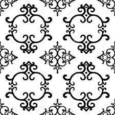 Traditional victorian style bathroom design with curtains. Seamless Wallpaper Pattern Of Ornate Victorian Design Elements Royalty Free Cliparts Vectors And Stock Illustration Image 77058480