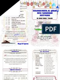 Please send an email if you notice any errors. Booklet Ceramah Nuzul Al Quran 2