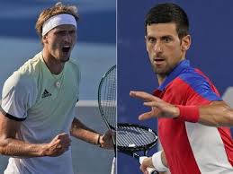 Novak djokovic, of serbia, returns to alexander zverev, of germany, during the semifinal round of the men's tennis competition at the 2020 summer olympics, friday, july 30, 2021, in tokyo, japan. Csjvw1np93nkcm