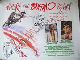 RALPH STEADMAN-WHERE THE BUFFALO ROAM MOVIE POSTER-HUNTER THOMPSON,HST, in  Beat Eye Media's RALPH STEADMAN - HUNTER THOMPSON Comic Art Gallery Room