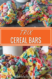 trix cereal bars a table full of joy