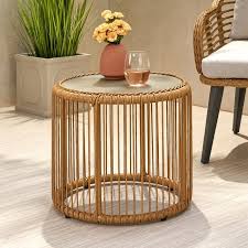 Cofer Side Table In 2020 Stylish Side Table Wicker Side Table Rattan Side Table