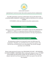 These documents represent samples of application forms. Divine Word University