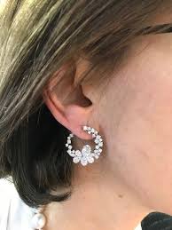Esther Fortunoff Tried On These Sensational Earrings During Jewelryweek In Las Vegas What Do You Think Not Diamond Earrings Studs Emerald Earrings Earrings