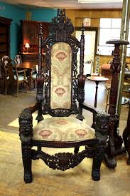 Hand Carved King And Queen Chairs In Great Shape Asking Price Is 550 Hand Carved Meuble