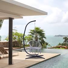 Choose from contactless same day delivery, drive up and more. Arlmont Co Hammock Chair Stand Only Metal C Stand For Hanging Hammock Chair Porch Swing Indoor Or Outdoor Use Durable 300 Pound Capacity Black Wayfair