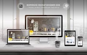 Responsive Mockup Designer Desk Is Photoshop Psd Scene Creator For Presentation Responsive Web Site Design Create Social Network Covers Banners Pre Serigrafia
