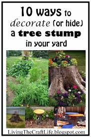 Pin By Living The Craft Life Free C On Garden Trees For Front Yard Tree Stump Planter Tree Stump