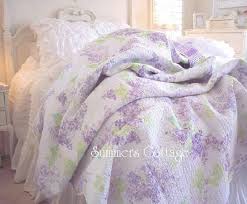 While in 1990, all of the bedding would likely be pink and covered. Lavender Lilac Quilt Set Shabby Chic Romantic Home Cottage Living