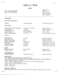 actors resume example no experience