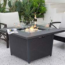 Dellana 24 6 H X 42 W Aluminum Propane Outdoor Fire Pit Table In 2021 Propane Fire Pit Table Outdoor Fire Pit Table Fire Pit Table