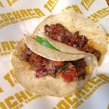 Serve fish in warm tortillas with coleslaw and a drizzle of dipping sauce. Taco Chaca Now Closed