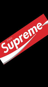 Supreme background with a cartoon black man sitting in sad position with a halo. 120 Supreme Ideas Supreme Wallpaper Supreme Wallpaper