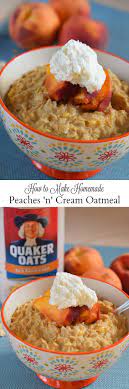 How To Make Homemade Peaches And Cream Oatmeal Instant Pot Oatmeal Recipe Peach Recipe Homemade Breakfast