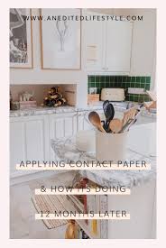 Apply contact paper to kitchen cabinets peel the backing off the first inch or so, and align the corner of the contact paper with the corner of the 19.12.2018 · free redo your ugly laminate countertops for under 10. Using Contact Paper In Your Kitchen An Edited Lifestyle