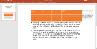 How To Wrap Text In Powerpoint Around Table Image Shape