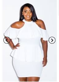 Wearing this button down dress enjoy a great weekend brunch. White Peplum Dress Plus Size Off 61 Medpharmres Com