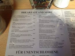 Fruhstuckskarte Im Cafe Westend Munchen Internationale Kuche Munchen Fruhstuck