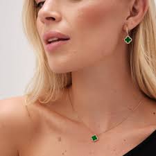 Clover Earrings Gold Gold Clover Huggies