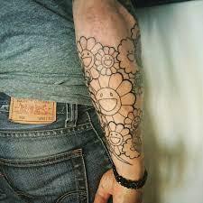 Takashi murakami is set to debut his ongoing the octopus eats its own leg exhibition at the modern art museum of fort worth in texas. Takashi Murakami Tattoo Left Arm Tattoos Forearm Sleeve Tattoos Tattoos For Guys