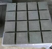 Hainan Black Basalt Bluestone Paving Stone on Mesh ...