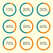 Circle Diagram Set With Percentage Pie Chart Infographics Template
