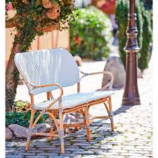 Bank Montmartre Rattan Weiss Terrassen Deko Aussenmobel Dekor