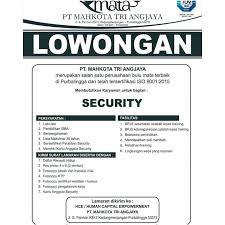 Warga negara indonesia (dibuktikan dengan ktp yang masih berlaku). Lowongan Kerja Anggota April 2021