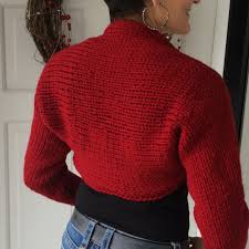 Knit two rectangles with gorgeous, loose cables for the front of the cardigan; Simple Knitted Shrug Made By Marni