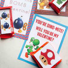 Free printable super mario game. Super Mario Printable Valentines Over The Big Moon