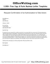 Request Confirmation Of An Authorization To Take Action Http Officewriting Com For All Your Letter Business Letter Template Lettering Business Letter Sample