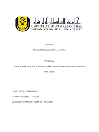 Apa fungsi manajemen sumber daya manusia? Assignment Pengurusan Sumber Manusia 2019 Docx