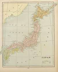 Edinburgh geographical institute published, circa 1920 free shipping. Jungle Maps Vintage Map Of Japan