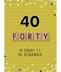 Verjaardagskaart 40 Jaar Scrabble Feestbazaar Nl