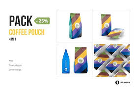 Coffee Pouch Mockup 6 In 1 Pack