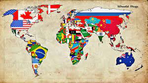 World Map Illustration Map World Countries Flag World Map 1080p Wallpaper Hdwallpaper Desktop Illustrated Map World Map Wallpaper World Map