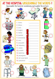Hospital Vocabulary Esl Unscramble The Words Worksheets Kids Worksheets Printables Vocabulary Worksheets Esl Vocabulary