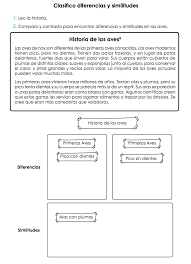 Clasifico Diferencias Y Similitudes Comprension Lectora Lectura Comprension