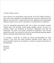 7 Letters Of Recommendation For Student Reference Letter For Student Teacher Letter Of Recommendation Letter Of Recommendation
