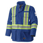V2560210-2XL Flame Resistant Quilted Cotton Safety Parka, Royal-2XL Pioneer
