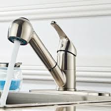 modern brushed nickel single handle