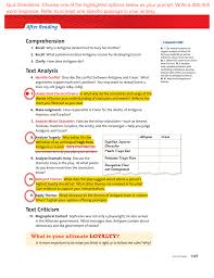 Antigone Takehome Quiz Questions