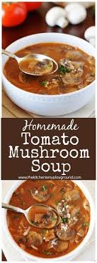 Homemade Tomato Mushroom Soup Loaded With Fresh Mushrooms Rich Delicious Flavor Tomatosoup Soup Souprecipe Soup Dinner Soup And Sandwich Delicious Soup