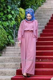Moda Selvim Kemerli Tesettur Tulum 2026tt384 Gul Kurusu Hijab Fashion Fashion Dresses