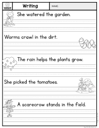 kindergarten writing sentences worksheets superstar worksheets