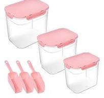 Animal Food Storage Containers Set, Plastic Dog Food Storage ...